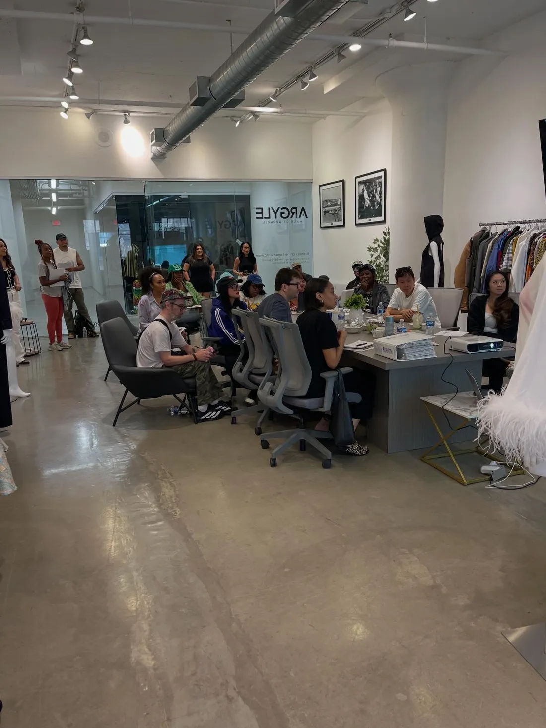 Founders attending the in-person LA Fashion Production Workshop at ARGYLE Haus