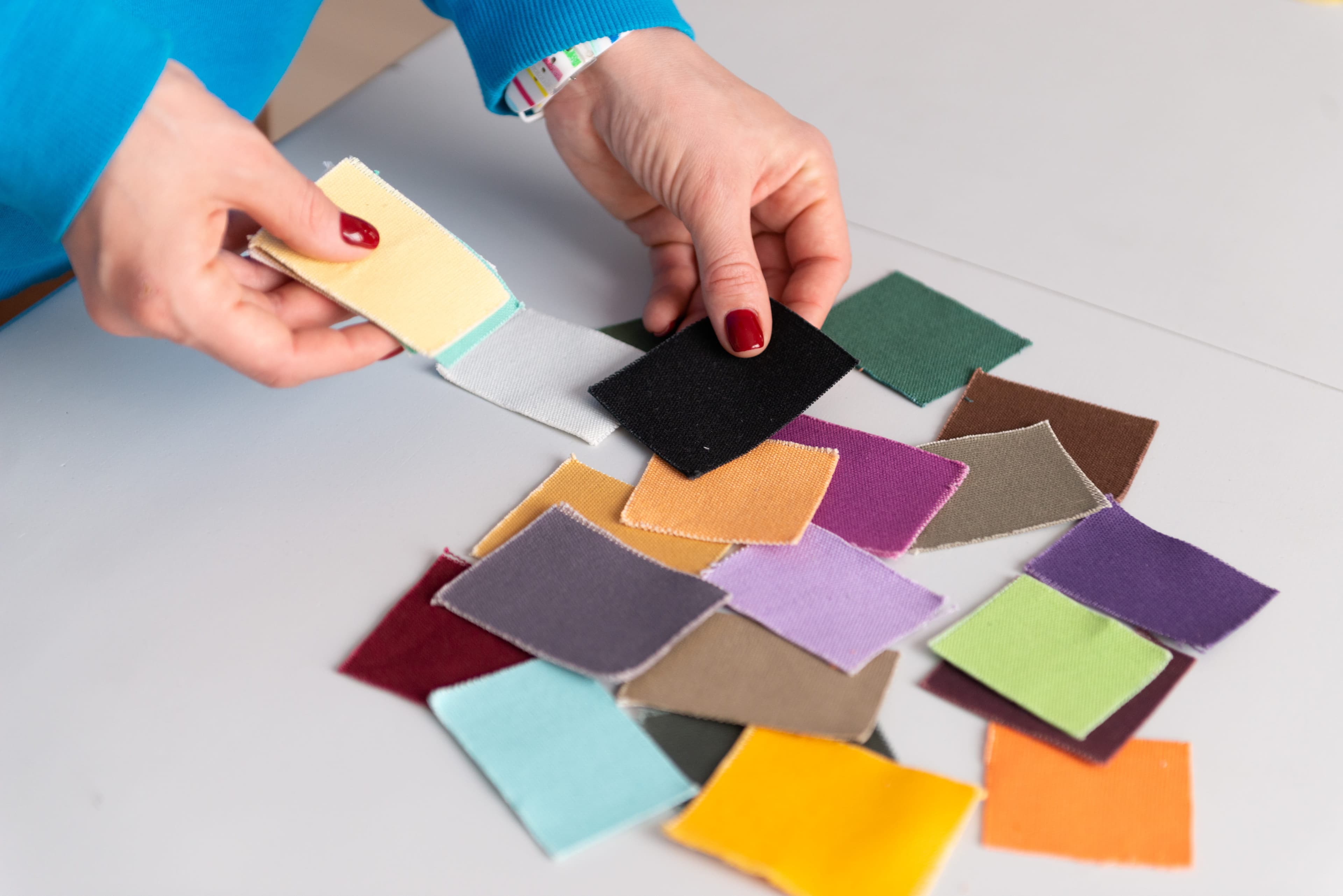 Activewear fabric sampling, performance materials and first fit review