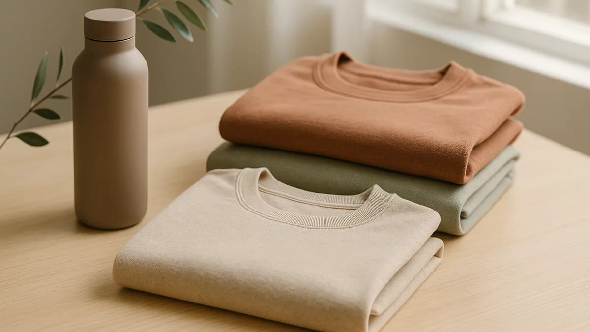 Sustainable corporate merch, recycled apparel and reusable drinkware in a Los Angeles studio (sustainable-corporate-merch-report-2026)